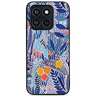 Mobiwear Glossy lesklý pro Honor X8c - Modrá květena - Protective Case