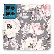 Mobiwear flip knížkové pro Motorola Moto G75 5G - Květy - Phone Case