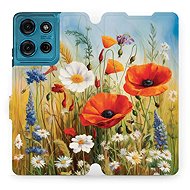 Mobiwear flip book for Motorola Moto G75 5G - Summer Meadow - Phone Case