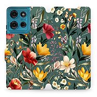 Mobiwear flip knížkové pro Motorola Moto G75 5G - Zelená louka - Phone Case