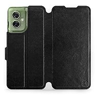 Mobiwear flip knížkové pro Motorola Moto G55 5G - Černé - Phone Case