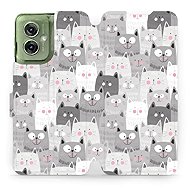 Mobiwear flip book for Motorola Moto G55 5G - Kittens - Phone Case