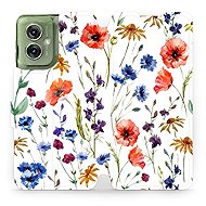 Mobiwear flip book for Motorola Moto G55 5G - Flower - Phone Case