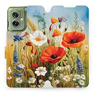 Mobiwear flip book for Motorola Moto G55 5G - Summer Meadow - Phone Case
