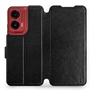 Mobiwear flip book for Motorola Moto G35 - Black - Phone Case