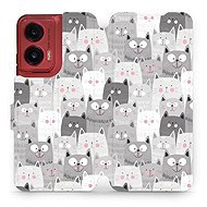 Mobiwear flip knížkové pro Motorola Moto G35 - Kočičky - Phone Case