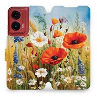 Mobiwear flip knížkové pro Motorola Moto G35 - Letní louka - Phone Case