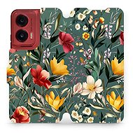 Mobiwear flip knížkové pro Motorola Moto G35 - Zelená louka - Phone Case