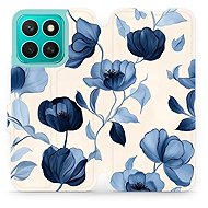 Mobiwear flip knížkové pro Honor X8c - Modré květy - Phone Case