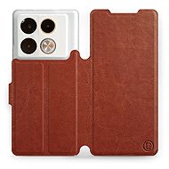 Mobiwear flip book for Infinix Note 40 Pro / Note 40 Pro+ 5G - Brown - Phone Case