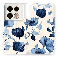 Mobiwear flip knížkové pro Infinix Note 40 Pro /  Note 40 Pro+ 5G - Modré květy - Phone Case
