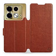 Mobiwear flip knížkové pro Infinix Note 40 - Hnědé - Phone Case