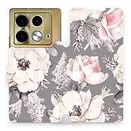 Mobiwear flip knížkové pro Infinix Note 40 - Květy - Phone Case