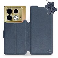 Mobiwear Kožené flip knížkové pro Infinix Note 40 - Modré - Phone Case