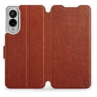 Mobiwear flip knížkové pro Samsung Galaxy S25 Edge - Hnědé - Phone Case