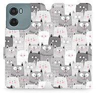 Mobiwear flip knížkové pro Motorola Moto E15 - Kočičky - Phone Case