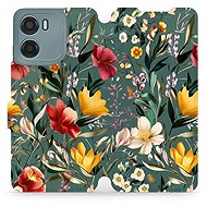Mobiwear flip knížkové pro Motorola Moto E15 - Zelená louka - Phone Case