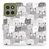 Mobiwear flip book for Motorola Moto G15 - Kittens - Phone Case