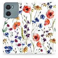 Mobiwear flip book for Motorola Moto G05 - Flower - Phone Case