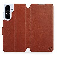 Mobiwear flip knížkové pro Samsung Galaxy A56 - Hnědé - Phone Case