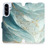 Mobiwear flip book for Samsung Galaxy A56 - Greenish marble - Phone Case