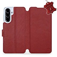 Mobiwear Leather flip book for Samsung Galaxy A56 - Dark red - Phone Case
