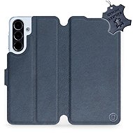 Mobiwear Leather flip book for Samsung Galaxy A56 - Blue - Phone Case