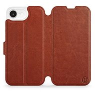 Mobiwear flip book for Apple iPhone 16e / 17e - Brown - Phone Case