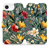Mobiwear flip book for Apple iPhone 16e / 17e - Green Meadow - Phone Case