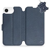 Mobiwear Leather flip book for Apple iPhone 16e / 17e - Blue - Phone Case