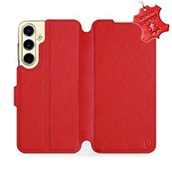 Mobiwear flip for Samsung Galaxy S24 FE, leather - red - Phone Case