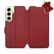 Mobiwear flip for Samsung Galaxy S24 FE, leather - dark red - Phone Case