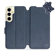 Mobiwear flip for Samsung Galaxy S24 FE, leather - blue - Phone Case