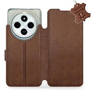 Leather Mobiwear flip book for Xiaomi Redmi 14C / Poco C75 - Brown - L_BRS - Phone Case