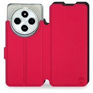 Mobiwear Soft Touch flip book for Xiaomi Redmi 14C / Poco C75 - Red & Black - Phone Case
