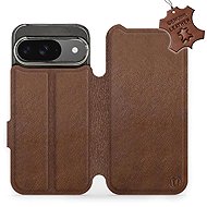 Mobiwear Leather flip book for Google Pixel 9 / 9 Pro - Brown - L_BRS - Phone Case