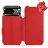 Mobiwear leather flip book for Google Pixel 9 / 9 Pro - Red - L_RDS - Phone Case