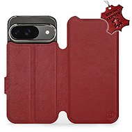 Mobiwear Leather flip book for Google Pixel 9 / 9 Pro - Dark Red - L_DRS - Phone Case