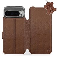 Mobiwear Leather flip book for Google Pixel 9 Pro XL - Brown - L BRS - Phone Case