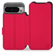 Mobiwear Soft Touch flip book for Google Pixel 9 Pro XL - Red & Black - Phone Case