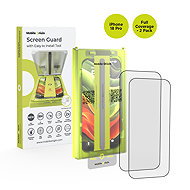 Mobile Origin Screen Guard With Easy Applicator Full Coverage 2 Pack iPhone 18 Pro - Glass Screen Protector