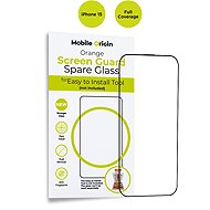 Mobile Origin Orange Screen Guard Spare Glass iPhone 15 - Glass Screen Protector