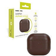 Mobile Origin Leather Case Brown AirPods 4 - Headphone Case