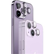 Blueo Sapphire Crystal Stainless Steel Camera Lens Protector Silver iPhone 15 Pro Max - Camera Glass