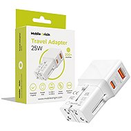 Mobile Origin Travel Adapter 25W EU/US/UK/AU White - Travel Adapter
