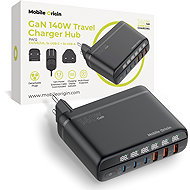 Mobile Origin GaN 140W Travel Charger Hub PW12 EU/UK/US 3x USB-C + 3x USB-A - Wall Charger