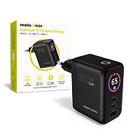Mobile Origin 65W GaN Display Charger PW20 - 2x USB-C + USB-A - Wall Charger