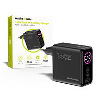 Mobile Origin 140W GaN Display Charger PW21 - 2x USB-C + USB-A - Wall Charger