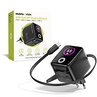 Mobile Origin 65W GaN Display Charger PW3 - USB-C Cable + USB-C + USB-A - Wall Charger