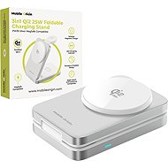 Mobile Origin 3in1 Qi2 25W Foldable Charging Stand PW35 MagSafe Compatible Silver - Wireless Charger